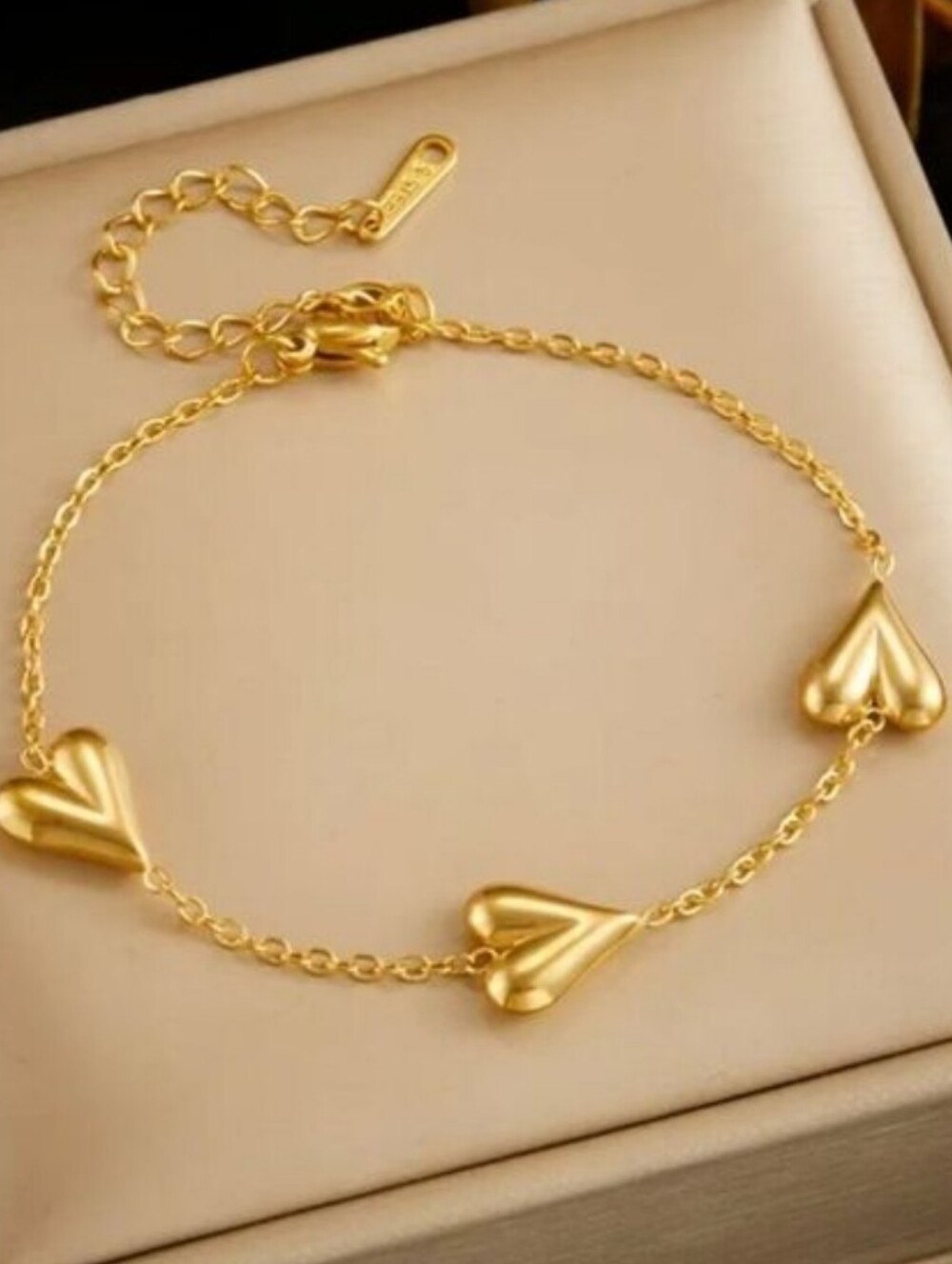 18k Gold Plated Heart Bracelet- Womem's
